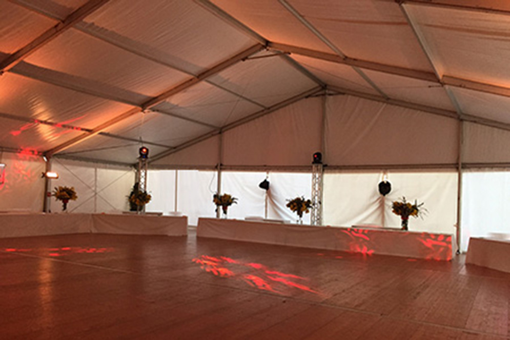 Montage Plancher pour Tente Silhouette, Château de Pennautier