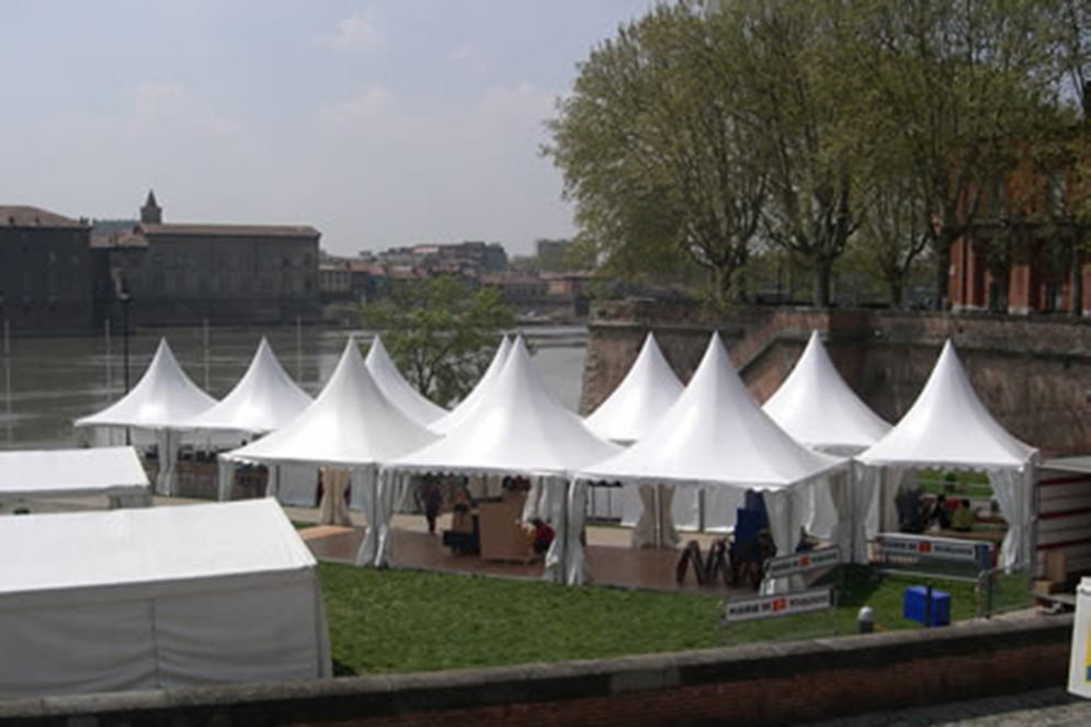 Montage Plancher pour Tente Silhouette, Château de Pennautier